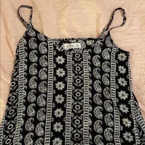 Black and White Hollister Tank